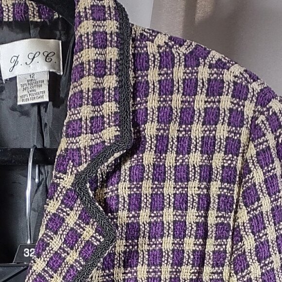 J.P.C. Purple/Gold Blazer And Skirt Size 12 - Picture 4 of 13